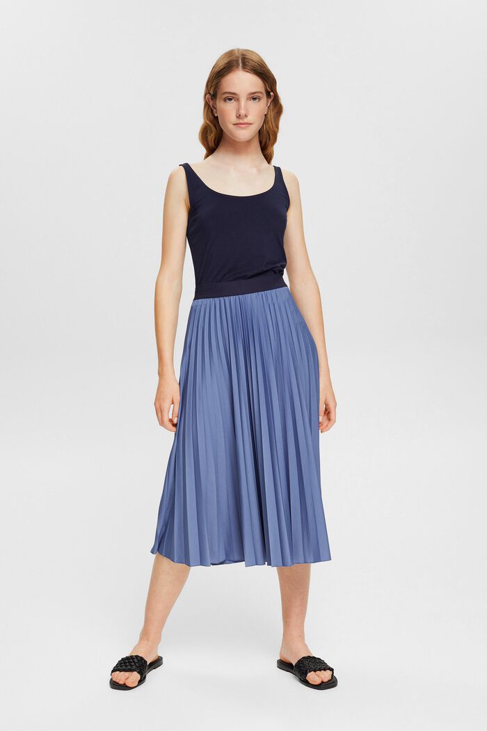 Plisovaná sukně s pasem na gumu, BLUE LAVENDER, detail image number 1