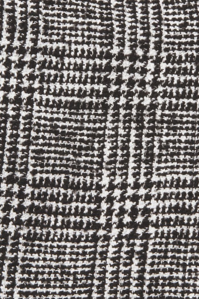 Károvaný kabát vyrobený ze směsi s vlnou, BLACK, detail image number 6