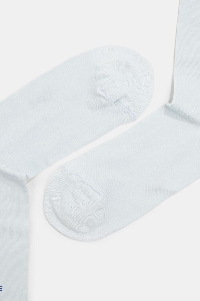 Ponožky se srolovanými náplety, ze směsi s bavlnou, POWDER BLUE, detail image number 1