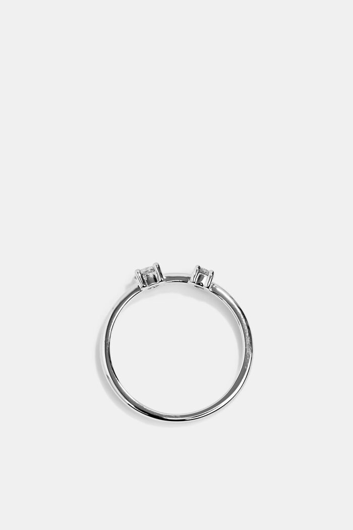 Prsten se dvěma zirkony, sterlingové stříbro, SILVER, detail image number 0