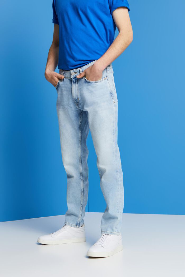 Strečové džíny ve střihu Relaxed, BLUE LIGHT WASHED, detail image number 0