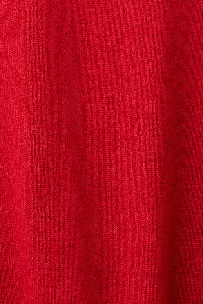 Jemně tkaný pulovr, DARK RED, detail image number 5