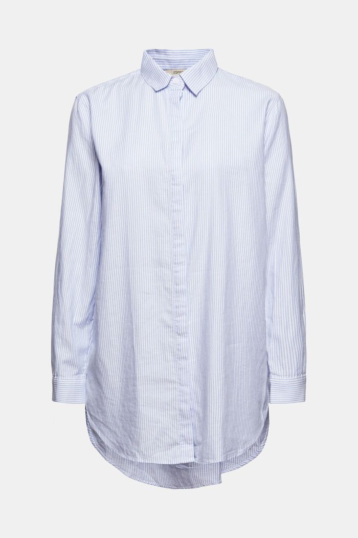 Košilová halenka ze 100% bio bavlny, PASTEL BLUE, overview