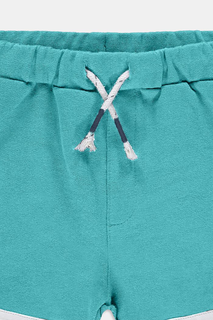 Teplákové šortky ze 100% bavlny, DARK TURQUOISE, detail image number 2