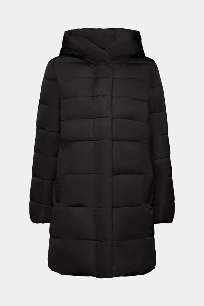 Péřový kabát s kapucí, BLACK, detail image number 7