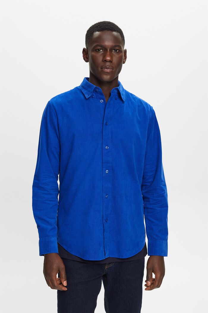 Manšestrová košile, 100% bavlna, BRIGHT BLUE, detail image number 0