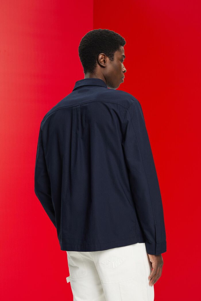 Košilová bunda, kapsy s klopami, NAVY, detail image number 3