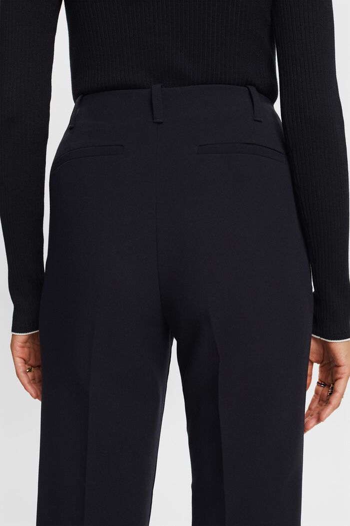 Kalhoty chino s vysokým pasem a záševky, BLACK, detail image number 2