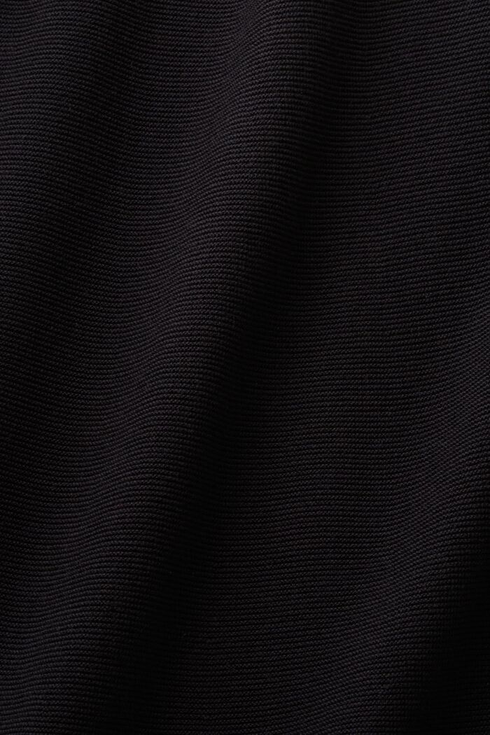 Žebrované midi šaty bez rukávů, BLACK, detail image number 4