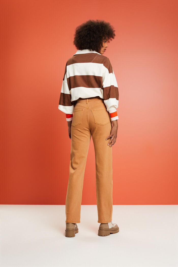 Retro džíny s rovnými straight nohavicemi a vysokým pasem, CAMEL, detail image number 4