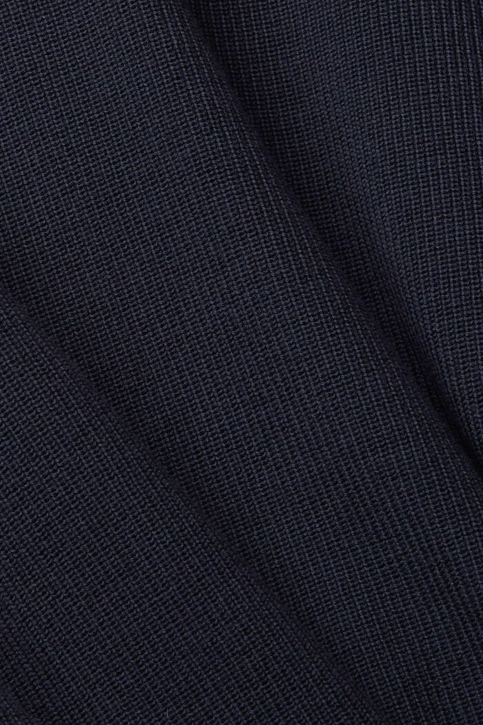 Žebrovaný svetr s vysokým přiléhavým límcem, NAVY, detail image number 1
