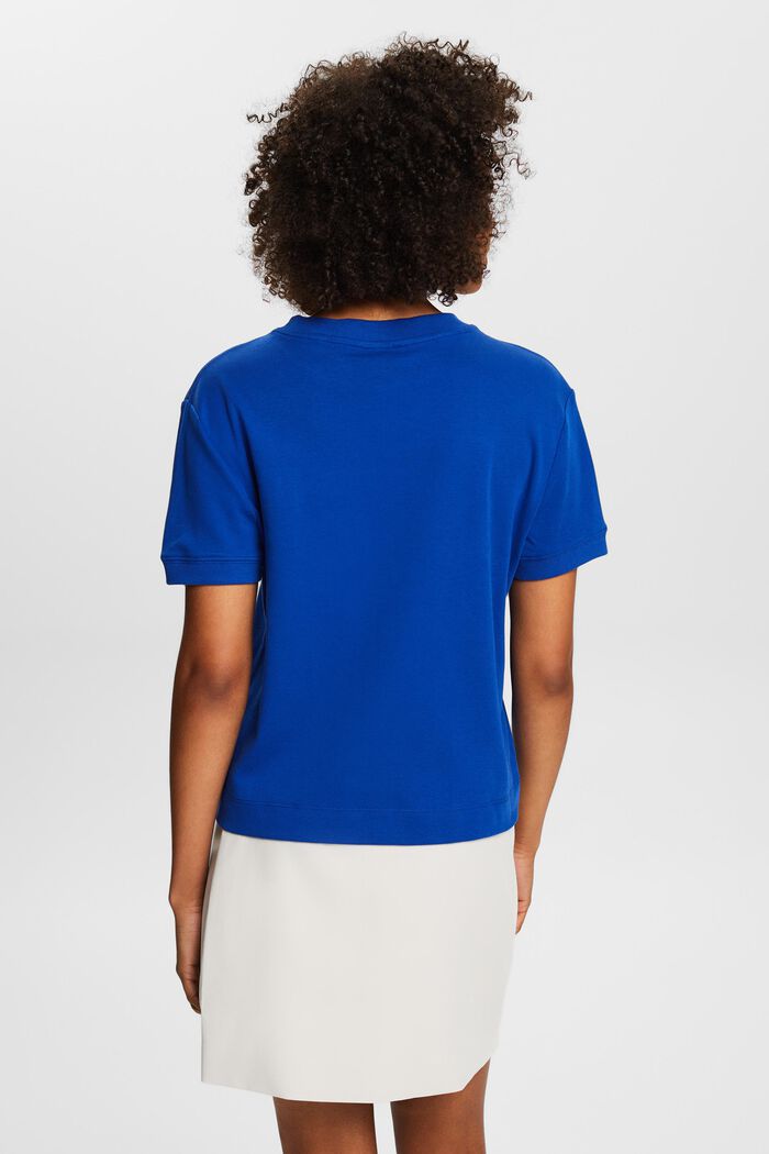 Tričko s kulatým výstřihem a krátkým rukávem, BRIGHT BLUE, detail image number 2