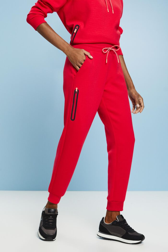 Sportovní teplákové kalhoty, LENZING™ ECOVERO™, RED, detail image number 0