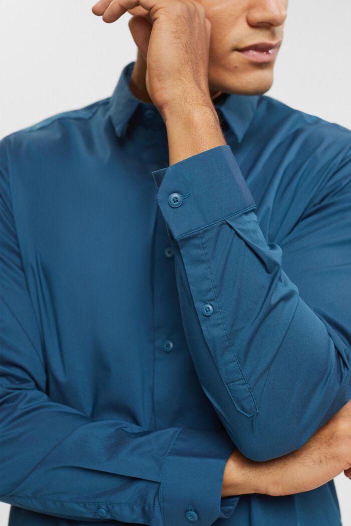 Tričko s úzkým střihem, PETROL BLUE, detail image number 2