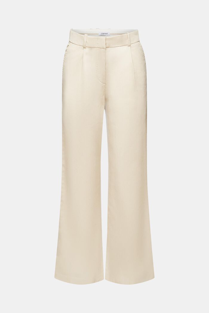 Kalhoty chino se širokými nohavicemi, CREAM BEIGE, detail image number 6