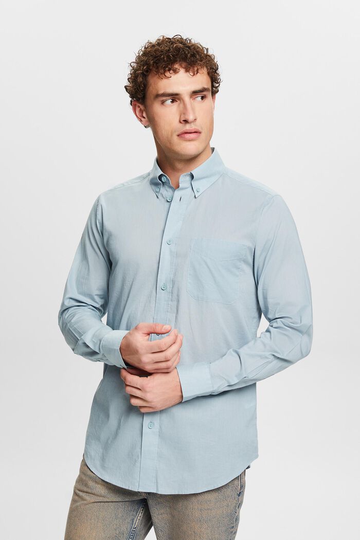 Košile s propínacím límcem, LIGHT BLUE, detail image number 0