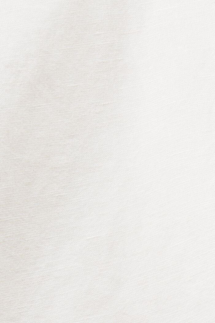 Košilová halenka ze směsi bavlny a lnu, CREAM BEIGE, detail image number 5