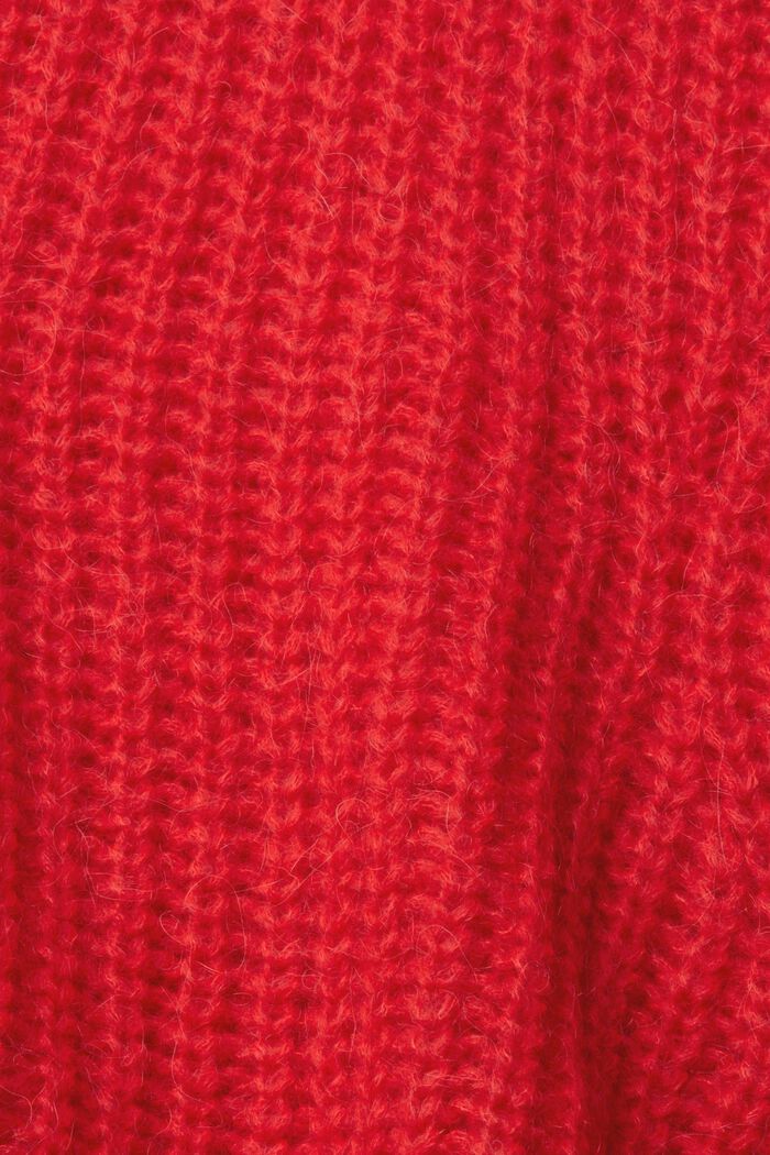 Robustní pletený pulovr s alpakou, RED, detail image number 1