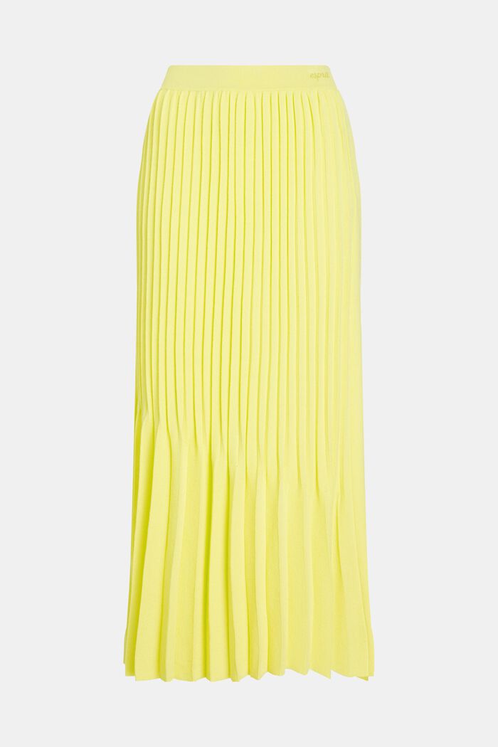 Plisovaná midi sukně, LIGHT YELLOW, detail image number 4
