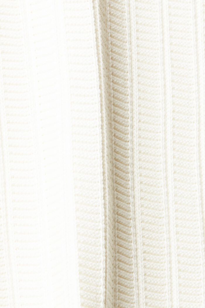 Pulovr z hrubé pleteniny s polovičním zipem, OFF WHITE, detail image number 4