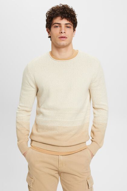 Bavlněný pulovr s přechodem barev