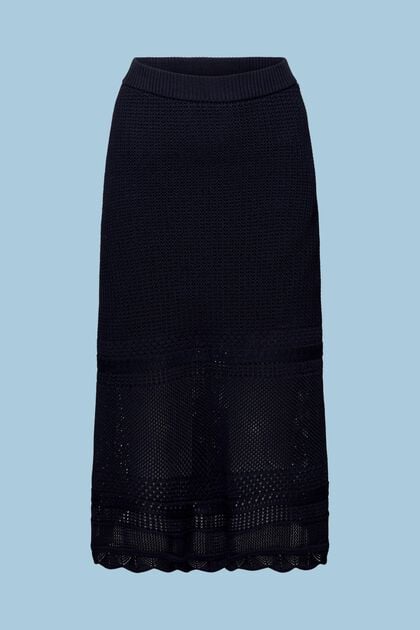Pletená midi sukně