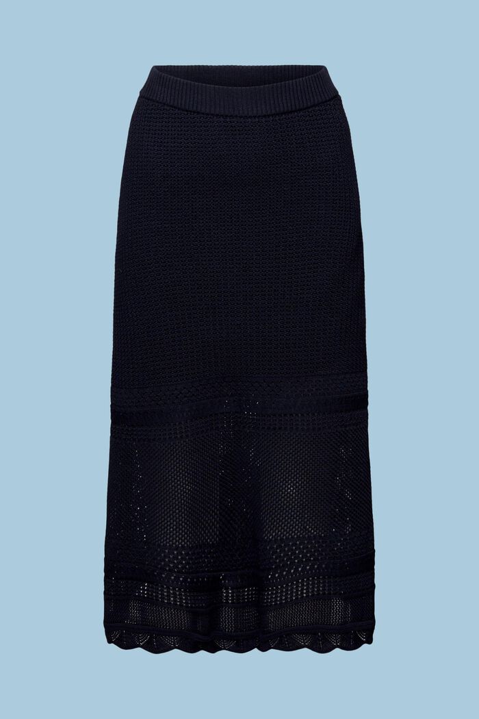 Pletená midi sukně, NAVY, detail image number 5