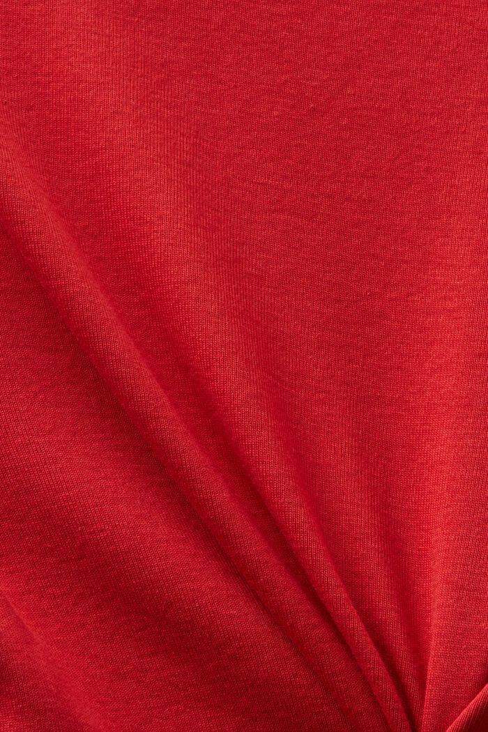 Bavlněné tričko s krátkým rukávem, DARK RED, detail image number 4