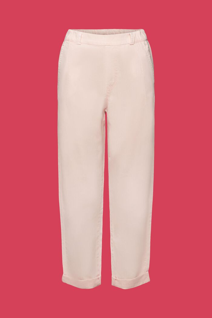 Zkrácené kalhoty chino bez zapínání, LIGHT PINK, detail image number 7