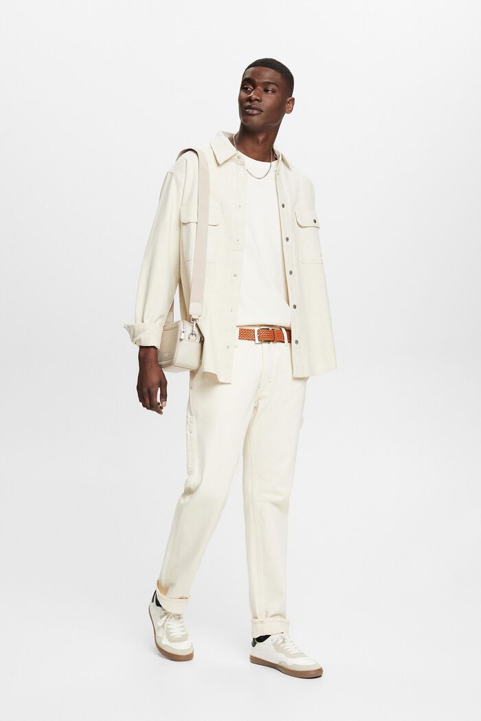 Košilová bunda s dlouhým rukávem, utility styl, OFF WHITE, detail image number 4
