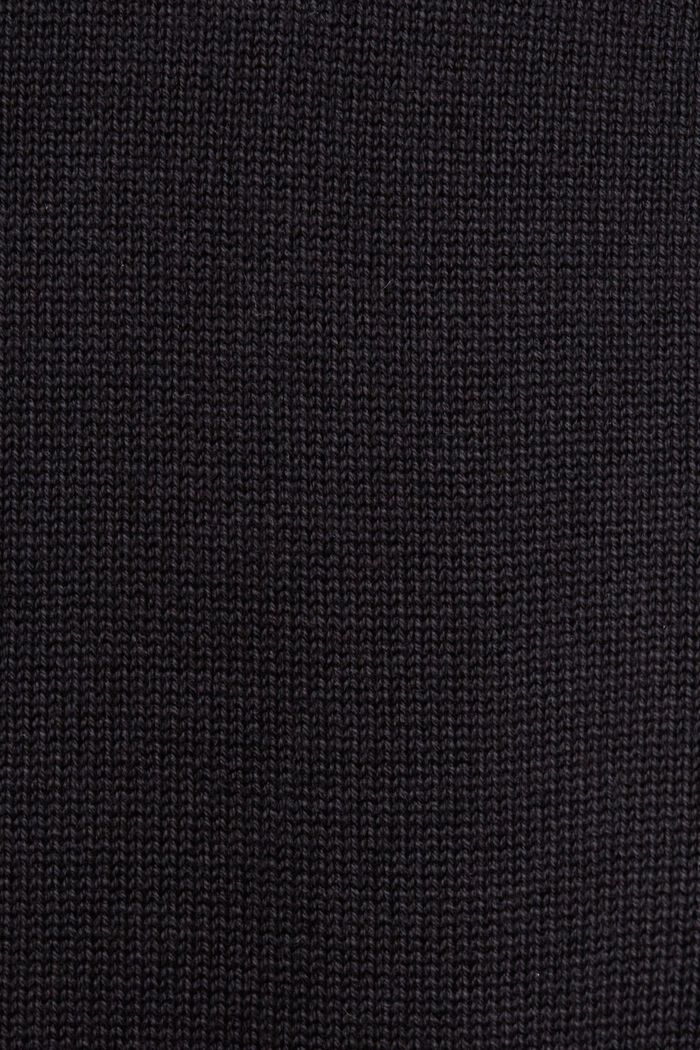 Bavlněný pulovr s kulatým výstřihem, BLACK, detail image number 5