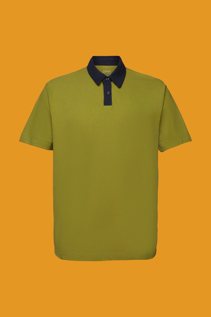 Polo tričko z bavlněného piké, LEAF GREEN, detail image number 6