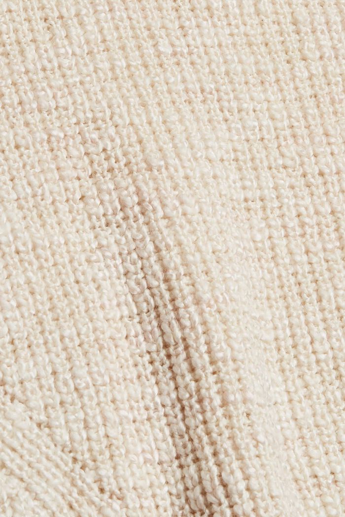 Pletený pulovr ze směsi s bio bavlnou, OFF WHITE, detail image number 4