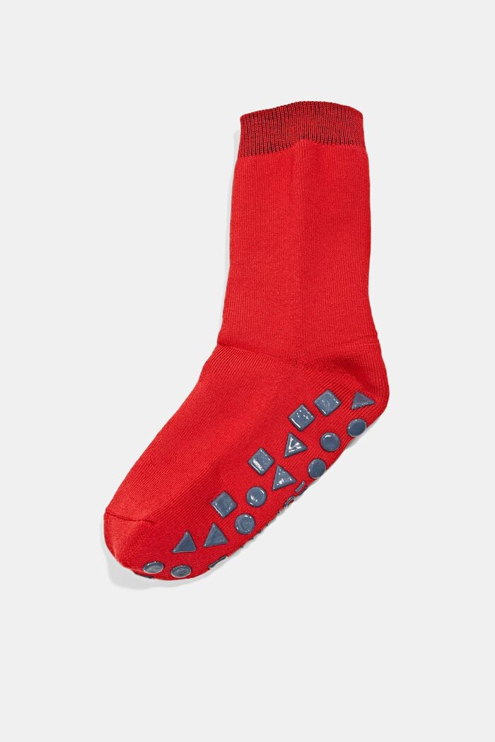 Protiskluzové ponožky ze směsi s bio bavlnou, RED PEPPER, detail image number 0