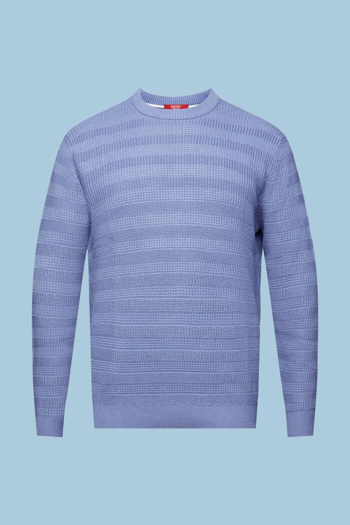 Strukturovaný pulovr s kulatým výstřihem, BLUE LAVENDER, detail image number 6