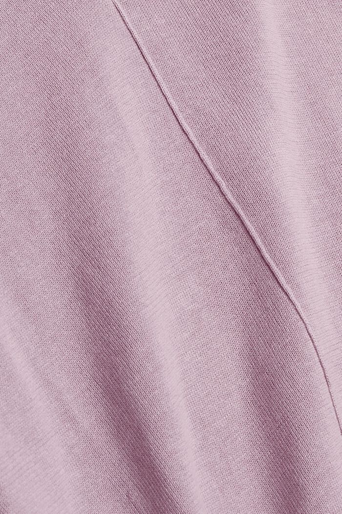 Pulovr se špičatým výstřihem, 100% bavlna, VIOLET, detail image number 4