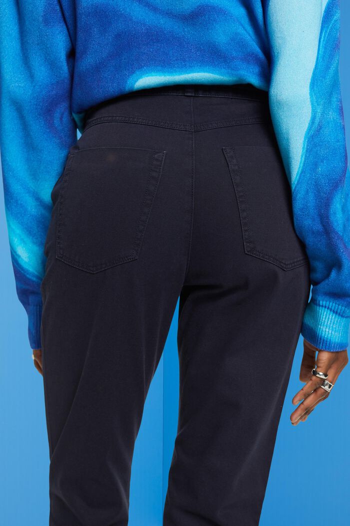 Chino kalhoty s vázacím páskem, NAVY, detail image number 4