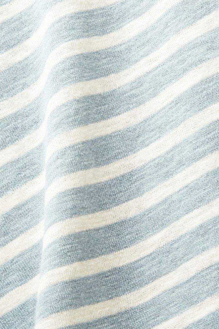 Pruhovaný pulovr ze směsi bavlny a lnu, LIGHT BLUE, detail image number 4