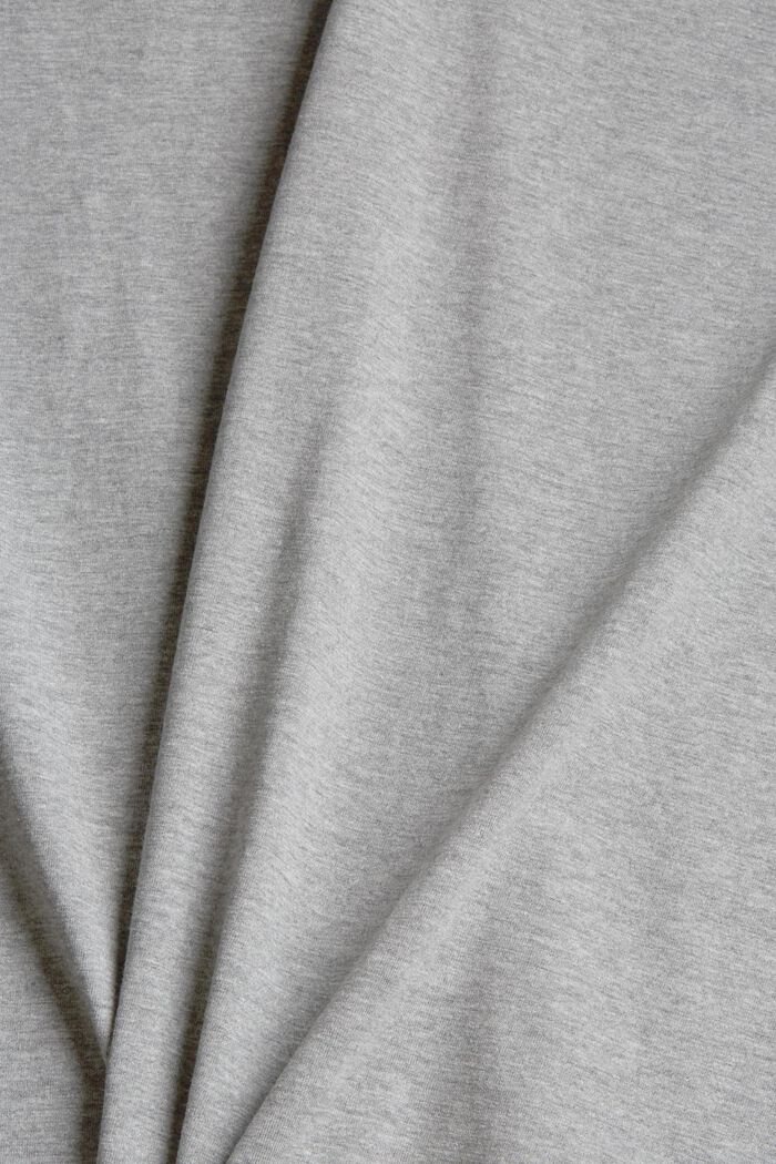 Žerzejové tričko s potiskem loga, LENZING™ ECOVERO™, MEDIUM GREY, detail image number 4