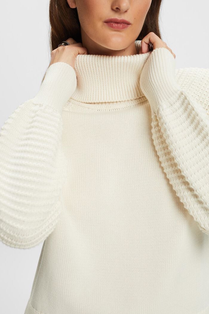 Bavlněný pulovr s nízkým rolákovým límcem, ICE, detail image number 2
