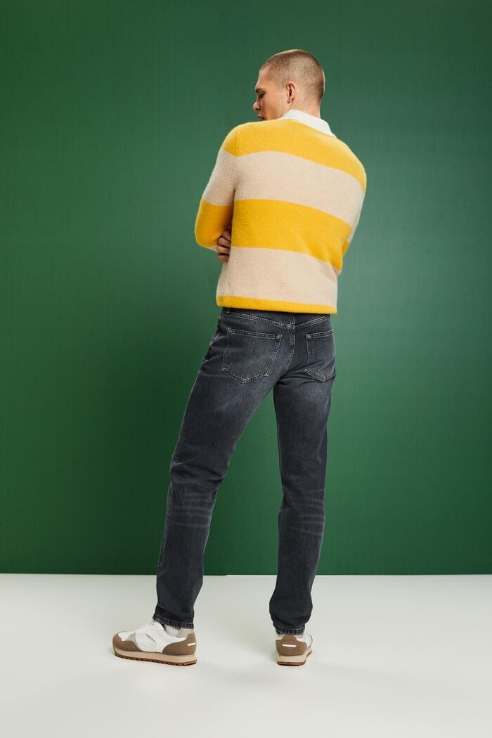 Retro džíny s rovnými nohavicemi a středně vysokým pasem, BLACK MEDIUM WASHED, detail image number 2