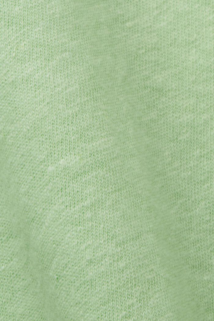 CURVY tričko ze směsi bavlny a lnu, CITRUS GREEN, detail image number 1