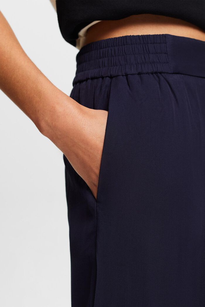 Široké keprové kalhoty bez zapínání, NAVY, detail image number 2