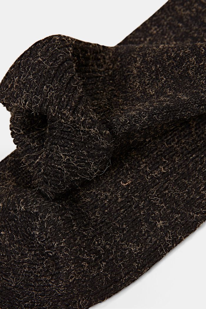 Melírované ponožky ze směsi s bavlnou, BLACK, detail image number 1