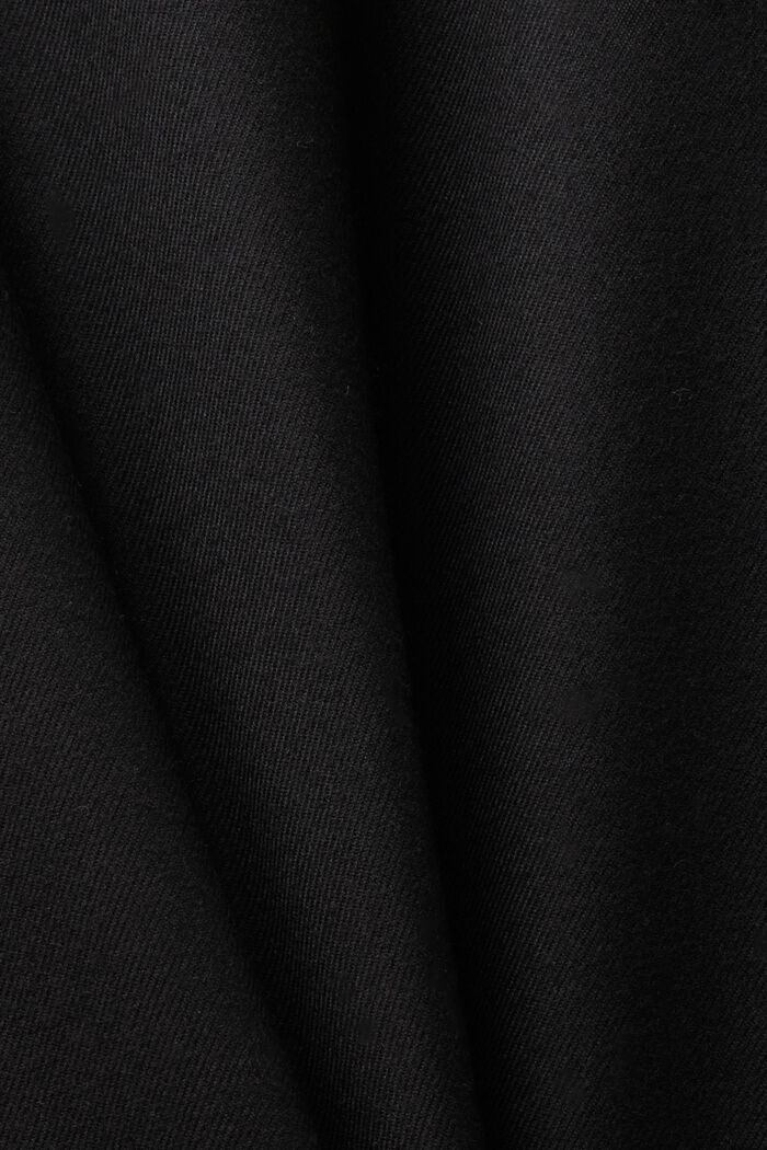 Flanelové kalhoty s rozparky na spodním lemu, BLACK, detail image number 6