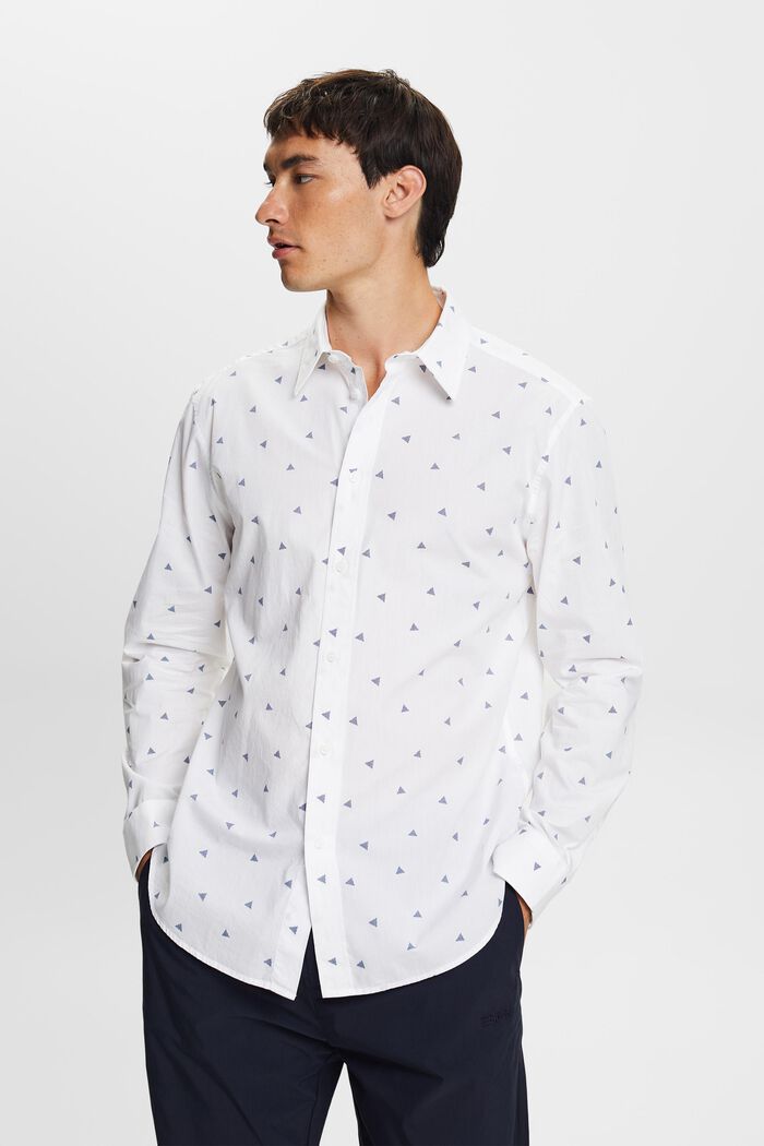 Vzorovaná košile, 100% bavlna, NEW WHITE, detail image number 1