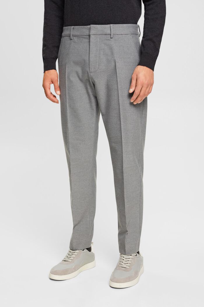 Flanelové kalhoty s úzkým střihem Slim Fit, GREY, detail image number 0