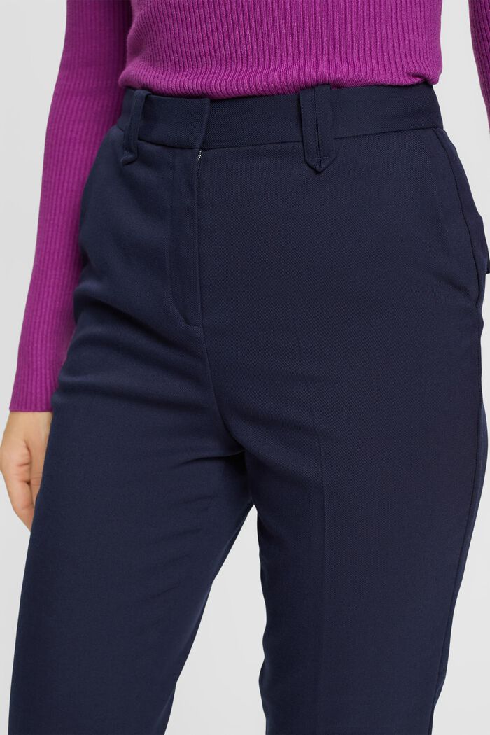 Kalhoty se zúženými nohavicemi a středním pasem, NAVY, detail image number 2