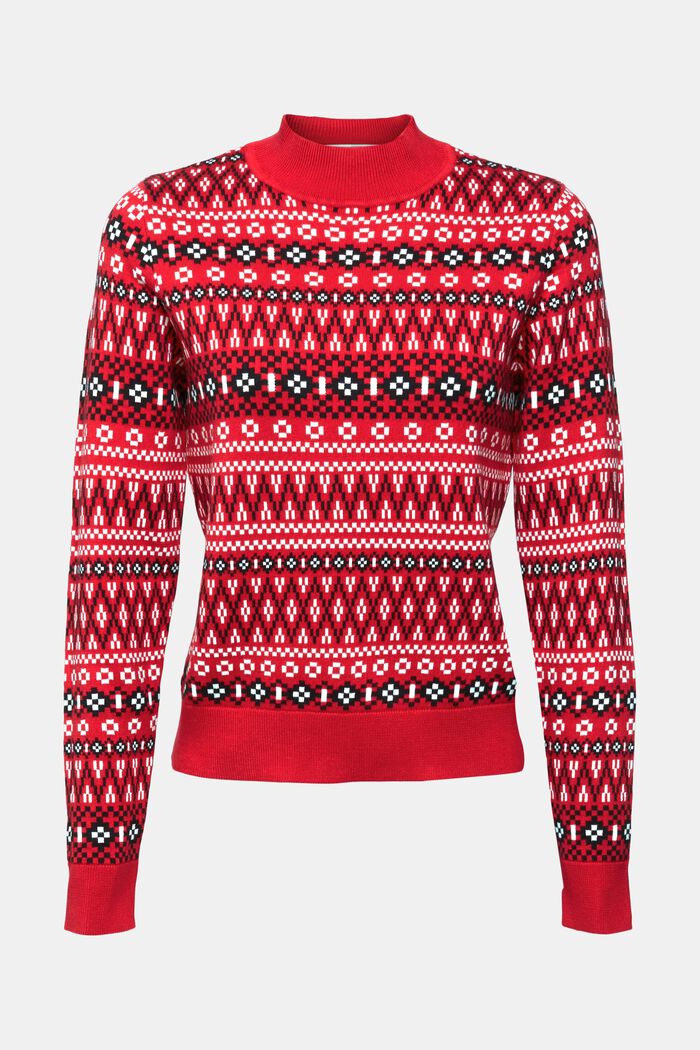 Žakárový pulovr, 100% bavlna