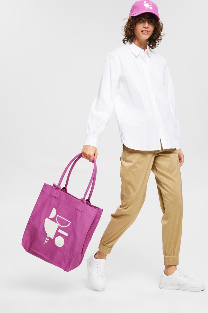 Plátěná nákupní taška s potiskem, PINK FUCHSIA, detail image number 1